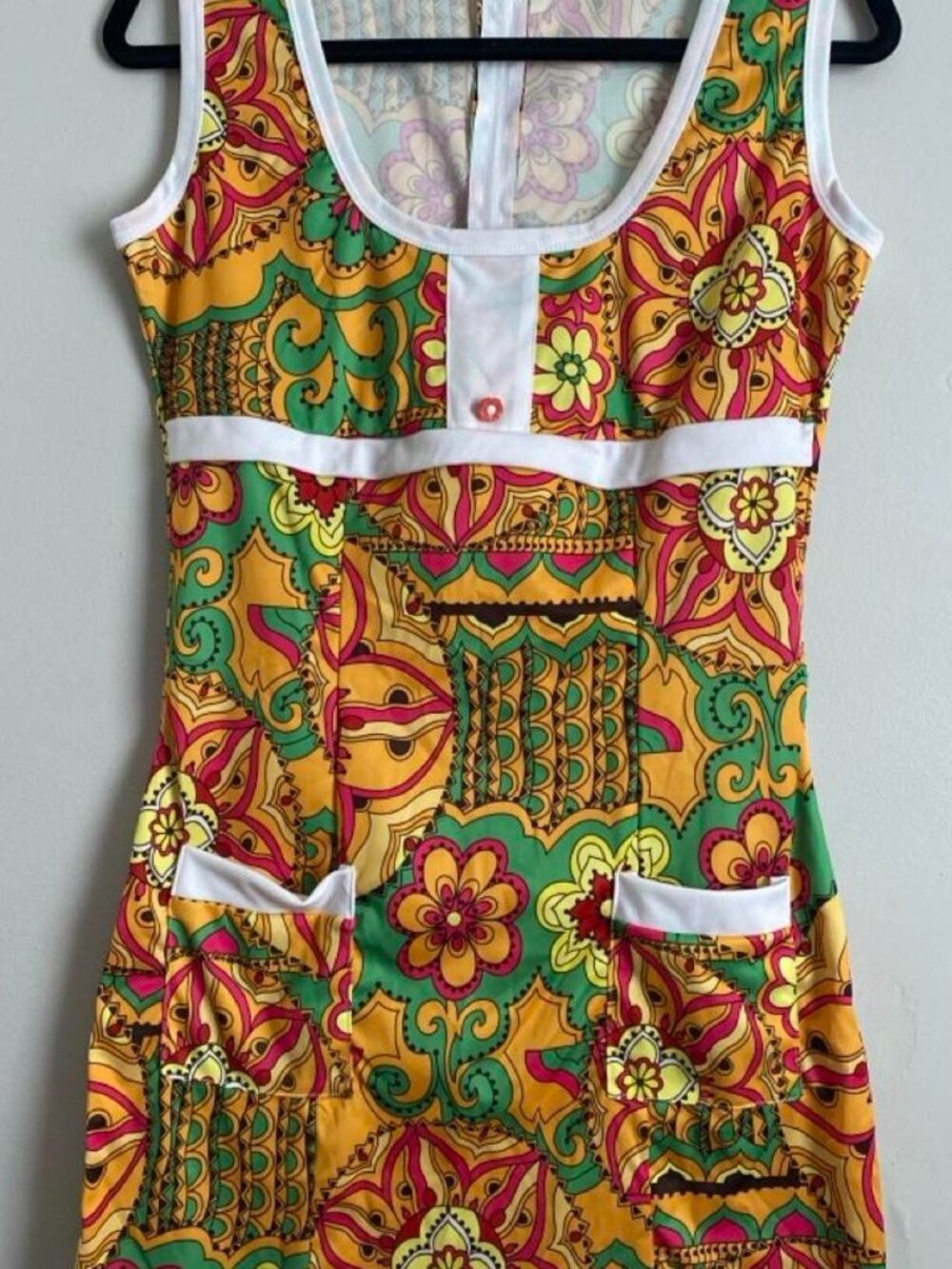 Leg Avenue Dress ML Far Out Hippie Costume Retro 60s 70s Halloween Boho Coquette